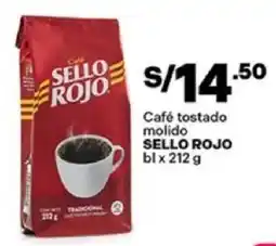 Plaza Vea Sello rojo café tostado molido bl oferta