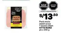 Plaza Vea Otto kunz pack mixto jamón pizza +queso edam pk oferta
