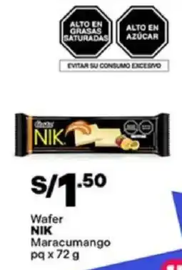 Plaza Vea Nik wafer maracumango oferta