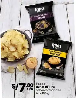Plaza Vea Inka chips papas sabores variados bl oferta