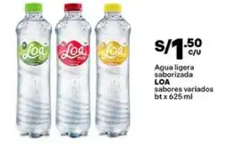 Plaza Vea Loa agua ligera saborizada sabores variados bt oferta