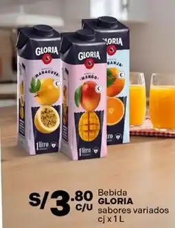 Plaza Vea Gloria bebida sabores variados cj oferta