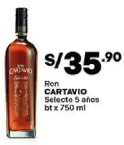 Plaza Vea Cartavio ron selecto 5 años oferta