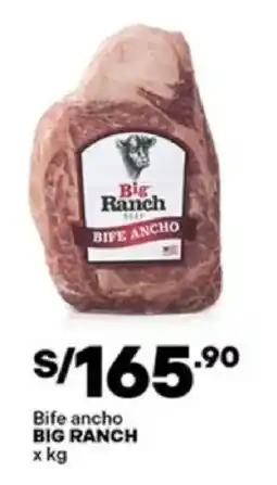 Plaza Vea Big ranch bife ancho oferta