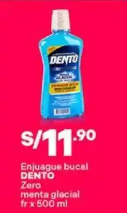 Plaza Vea Dento enjuague bucal menta glacial fr oferta