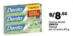 Plaza Vea Dento crema dental herbal oferta