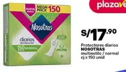 Plaza Vea Nosotras protectores diarios multiestilo/normal cj oferta
