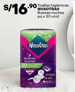 Plaza Vea Nosotras toallas higiénicas buenas noches pq oferta