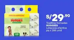 Plaza Vea Huggies toallitas húmedas limpieza efectiva pq oferta