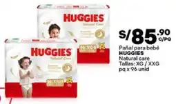 Plaza Vea Huggies pañal para bebé natural care oferta