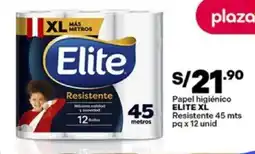 Plaza Vea Elite xl papel higiénico resistente oferta