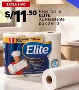 Plaza Vea Elite papel toalla xl resistente pq oferta