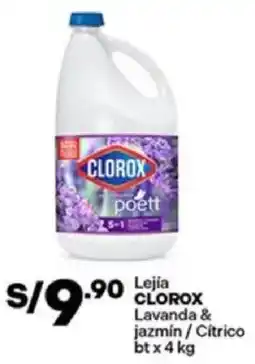 Plaza Vea Clorox lejia lavanda & jazmín / cítrico bt oferta