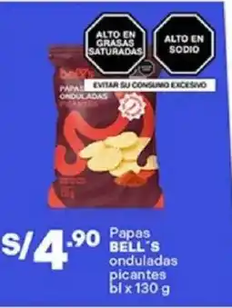 Plaza Vea Bell's papas onduladas picantes bl oferta