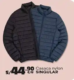 Plaza Vea Singular casaca nylon oferta