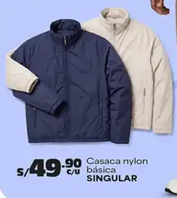Plaza Vea Singular casaca nylon básica oferta
