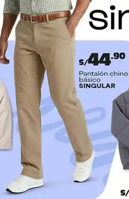 Plaza Vea Singular pantalón chino básico oferta