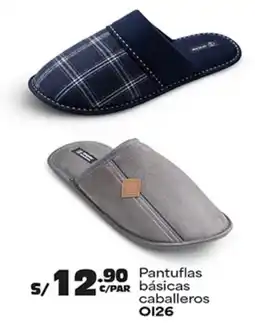 Plaza Vea Pantuflas básicas caballeros oferta