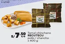 Plaza Vea Recutecu tamal chinchano pollo / chancho oferta