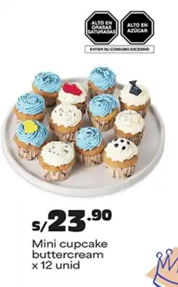 Plaza Vea Mini cupcake buttercream oferta