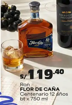 Plaza Vea Flor de caña ron centenario oferta