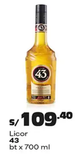 Plaza Vea 43 licor bt oferta