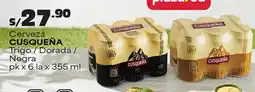 Plaza Vea Cusqueña cerveza trigo/dorada / negra oferta
