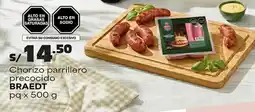 Plaza Vea Braedt chorizo parrillero precocido pq oferta