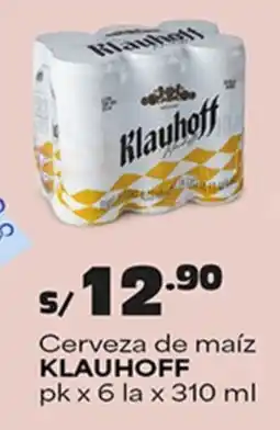 Plaza Vea Klauhoff cerveza de maíz oferta