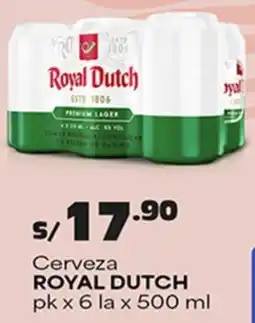 Plaza Vea Royal dutch cerveza oferta