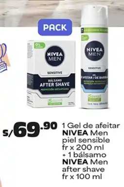 Plaza Vea Nivea men gel de afeitar piel sensible oferta