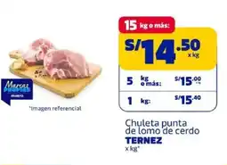Makro Ternez chuleta punta de lomo de cerdo oferta