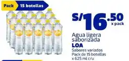 Makro Loa agua ligera saborizada sabores variados oferta