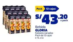 Makro Gloria bebida sabores variados oferta