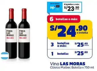 Makro Las moras vino clásico malbec oferta
