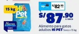 Makro Hi pet alimento para gatos adultos saco oferta