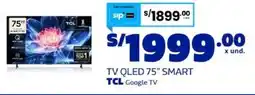 Makro Tcl smart tv qled 75" oferta