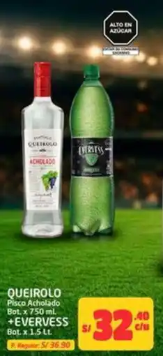 MaxiAhorro Queirolo pisco acholado bot. oferta