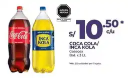 MaxiAhorro Coca cola/ inca kola gaseosa bot. oferta