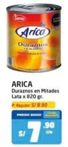 MaxiAhorro Arica duraznos en mitades lata oferta