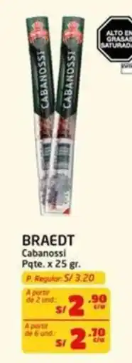 MaxiAhorro Braedt cabanossi pqte. oferta