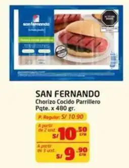 MaxiAhorro San fernando chorizo cocido parrillero pqte oferta