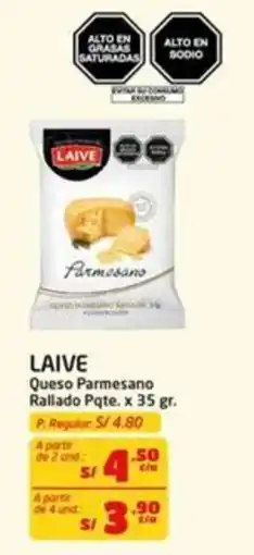 MaxiAhorro Laive queso parmesano rallado pqte. oferta