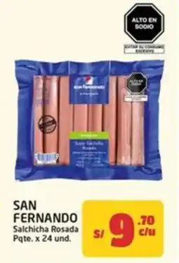 MaxiAhorro San fernando salchicha rosada pqte. oferta