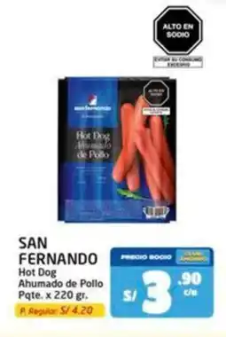 MaxiAhorro San fernando hot dog ahumado de pollo pqte. oferta