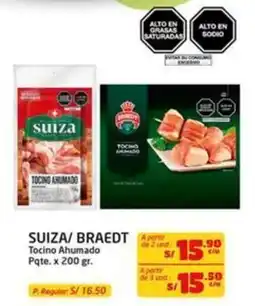 MaxiAhorro Suiza/braedt tocino ahumado pqte. oferta