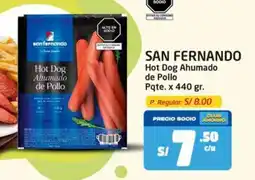 MaxiAhorro San fernando hot dog ahumado de pollo pqte. oferta
