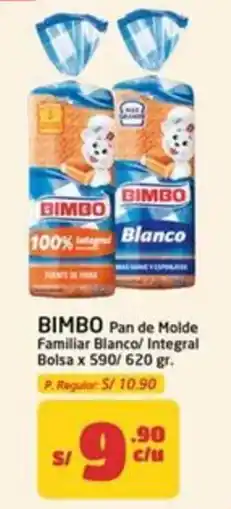 MaxiAhorro Bimbo pan de molde familiar blanco/ integral bolsa oferta
