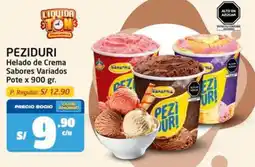 MaxiAhorro Peziduri helado de crema sabores variados pote oferta