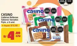 MaxiAhorro Casino galletas rellenas sabores variados pqte. oferta